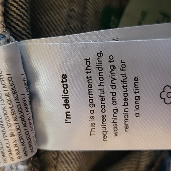 Farm Rio Crocheted Panel Denim Jean Shorts High Rise Waist Anthropologie 23 - Picture 15 of 16